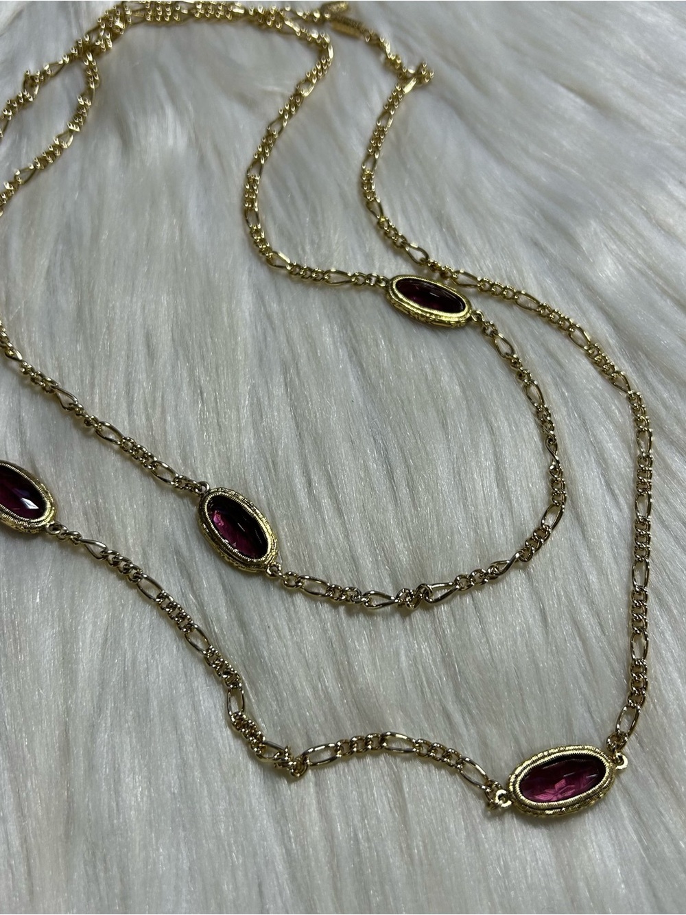 Vintage 1928 Gold Tone Station Necklace